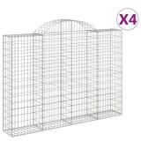 Cumpara ieftin Cosuri gabion arcuite 4 buc, 200x30x140/160cm, fier galvanizat