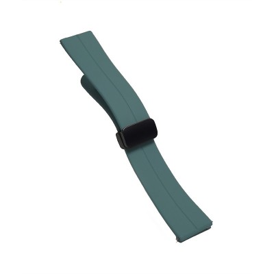 Curea de ceas Gri Petrol din silicon cu inchidere deployant magnetic 20mm, 22mm WZ5364 foto