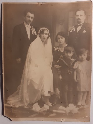 Fotografie de nuntă, de grup, cca 20/10 cm foto