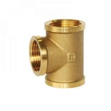 Fiting bronz tip T 1 inch pentru ramificatii conducte instalatii sanitare
