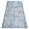 Covor Structural SOLE D3732 Aztec, caro - țesute plate albastru / bej, 200x290 cm