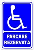 Indicator pentru parcare rezervata