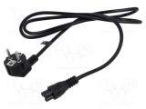 Cablu 3x0,75mm2 CEE 7/7 ştecăr unghi, IEC C5 mamă POS