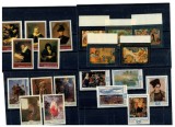 URSS - Lot timbre neuzate, tematica picturi, arta