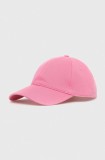 Lacoste șapcă de baseball din bumbac culoarea roz, neted