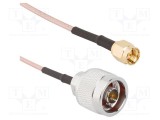 Cablu N tată - SMA tată drept 0,406m 50&Omega; AMPHENOL RF