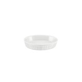 Vas termorezistent din ceramica oval pentru cuptor, 24 cm, capacitate 1.7 litri, alb, Satia Florina