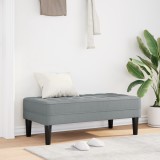 Banca Gossi Gri Deschis, 113x57x39 cm, Tesatura Rezistenta, 2 Locuri, Interior, Cadru Placa, Max 110kg/Loc, Confortabila