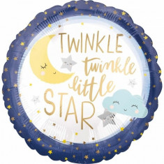 Balon botez folie metalizata 43cm Twinkle Little Star foto