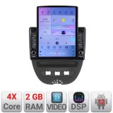 Navigatie Citroen C1 Peugeot 107 Toyota Aygo 2005-2014 Android radio gps internet quad core 2+32 ecran vertical 9.7&quot; KIT-C1+EDT-E708 v2 CarStore Techn