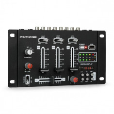 Auna Pro DJ-21 BT, dj-mixer, pult de mixaj, bluetooth, usb, negru foto