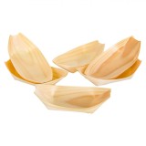 Set Boluri Lemn Gondola, 14 cm, 6 Bucăți, Bambus Eco-Friendly, Oem