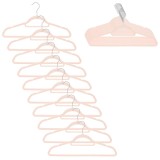 Set de 20 de umerase pentru haine, din velur, cu carlig rotativ, 45x23 cm, roz Household NewTrend