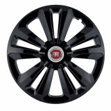 Set 4 Capace Roti Terra Negru R16, pentru Fiat