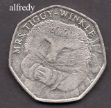 Anglia Marea Britanie 2016 50 Pence, Comemorativa, Mrs. Tiggy Winkle