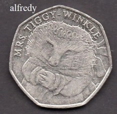 Anglia Marea Britanie 2016 50 Pence, Comemorativa, Mrs. Tiggy Winkle