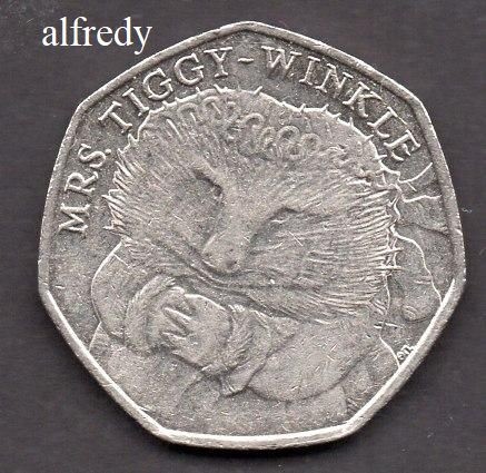 Anglia Marea Britanie 2016 50 Pence, Comemorativa, Mrs. Tiggy Winkle