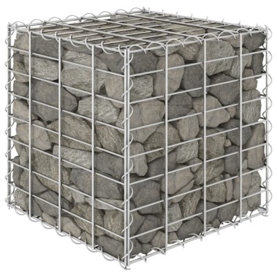 Gossi strat inaltat cub gabion, 40 x 40 x 40 cm, sarma de otel foto