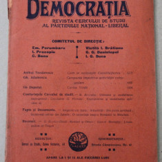 DEMOCRATIA , REVISTA CERCULUI DE STUDII AL PARTIDULUI NATIONAL - LIBERAL , ANUL I , No. 17 , 1 DECEMBRIE , 1913