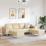 vidaXL Set de canapea Crem țesătură 3335118