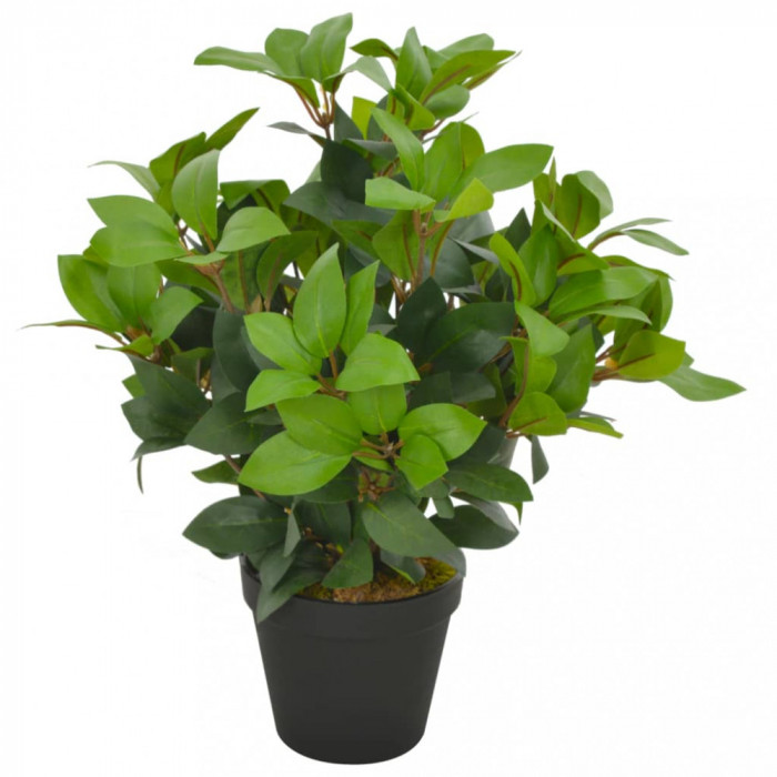 Plantă artificială dafin cu ghiveci, verde, 40 cm