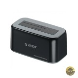 Docking Station Orico 6819C3 1-Drive pentru HDD / SSD SATA 2.5inch / 3.5inch Negru