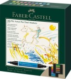 PITT ARTIST PEN DUAL MARKER SET 20 BUC FABER-CASTELL, Faber Castell