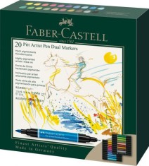 Set 20 buc Dual Marker Faber-Castell Pitt Artist Pen foto