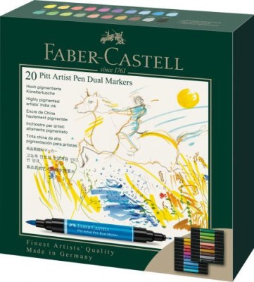 PITT ARTIST PEN DUAL MARKER SET 20 BUC FABER-CASTELL foto