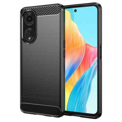 Husa pentru Oppo A98 5G - Techsuit Carbon Silicone - Black foto