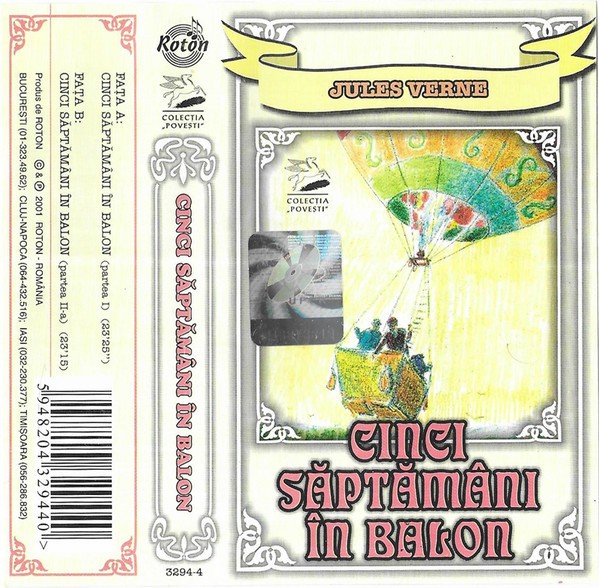 Casetă audio Jules Verne - Cinci Săptăm&acirc;ni &Icirc;n Balon, originală