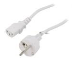 Cablu Prelungitor IEC C13 C14 2m Alb 10A 250V, Goobay