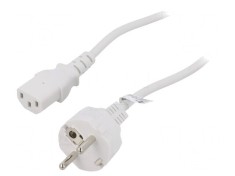 Cablu Prelungitor IEC C13 C14 2m Alb 10A 250V