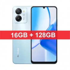 Telefon mobil Blackview Color 8 Blue, 4G, 6.75 HD+ 90Hz, 16GB RAM (8GB + 8GB extensibili), 128GB ROM, 50MP, Android 13, Unisoc T616, 6000mAh, Dual SIM