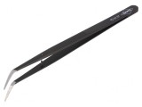 Pensetă Precizie 155mm Neagră Curbată