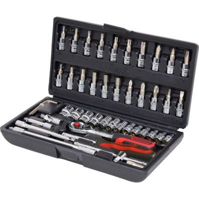 SET CHEI TUBULARE DE 1/4 CHROME. 48 DE PIESE foto