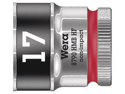 Cap tubular HEX 17mm 3/8 29mm oțel crom-vanadium 6 puncte foto