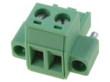 Regletă de conexiuni deconectabilă 2 piste 5,08mm drept mufă