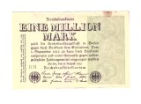 Bancnota Germania 1000000 mark 9 august 1923, unifata, stare buna, cu pata