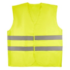 Vesta de siguranță verde cu elemente reflectorizante foto