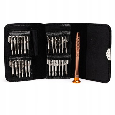 Set surubelnite de precizie 25 in 1, 10.5 x 6.5 x 2.5 cm, Negru foto