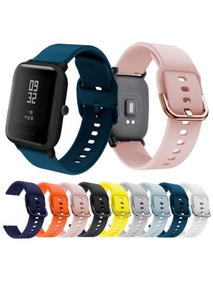 Curea silicon 20mm ceas Amazfit GTS 3/2/2e/GTS 2 Mini/pop/pop Pro/BIP U/GTR 42mm foto