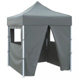 VidaXL Cort de petrecere pliabil cu 4 pereți, antracit, 2 x 2 m, oțel