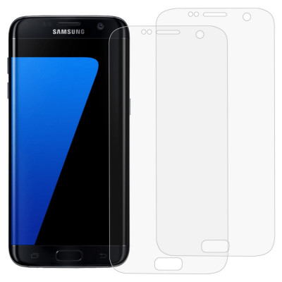 Folie Protectie Ecran OEM pentru Samsung Galaxy S7 edge G935, Plastic, Full Face, Edge Glue, Set 2 buc, 3D foto