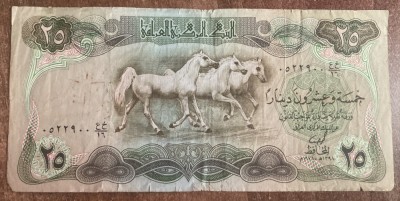 B11 52 - Bancnota foarte veche - Iraq - 25 dinarI foto