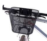 Cumpara ieftin Cos metalic pentru bicicleta cu maner, demontabil, conceput pentru a fi montat in partea din fata, culoare Neagra