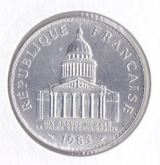 Moneda Franta 100 Franci 1983 - KM#951.1 UNC ( argint , Pantheon , in holder ) foto