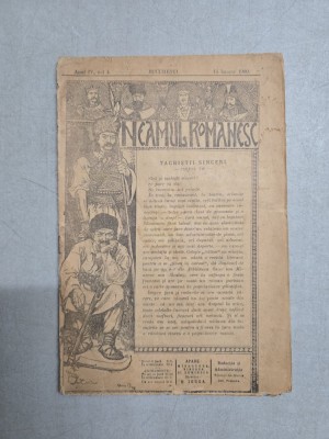 Neamul Rom&amp;acirc;nesc nr. 4/14.01.1909 - N. Iorga foto