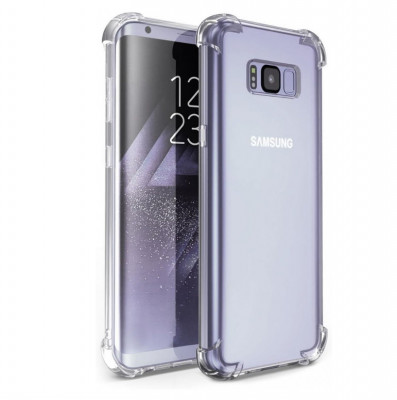 Husa Evetane pentru Samsung Galaxy S8, silicon transparent cu margini intarite - SECOND foto