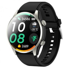 Smartwatch iSEN G1000 Gri, 1.43 AMOLED, Moduri sport, Pozitionare GPS si Beidou, Monitorizare sanatate si somn, Apel Bt, Asistent Vocal, Monitorizare